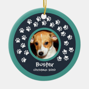 Hund Tass avtryck Photo Ornament