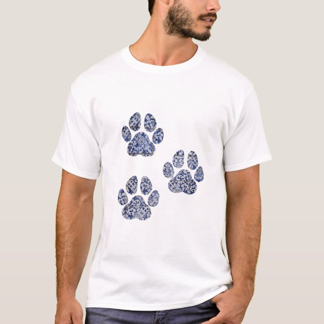 Hund Tass avtryck - portugisiska plattor T Shirt (Framsida)