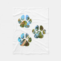 Hund Tass avtryck - Tropiska Handflatan Träd