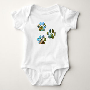Hund Tass avtryck - Tropiska Handflatan Träd T Shirt