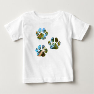 Hund Tass avtryck - Tropiska Handflatan Träd T Shirt