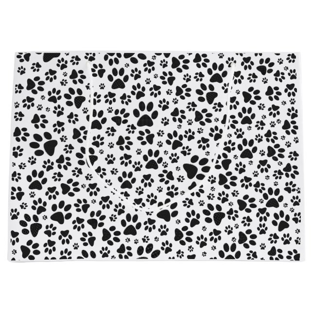 Hund Tass Black and White Polka Dot (Framsidan)