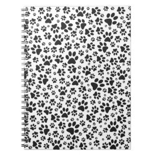 Hund Tass Black and White Polka Dot Anteckningsbok