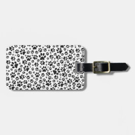 Hund Tass Black and White Polka Dot Bagagebricka