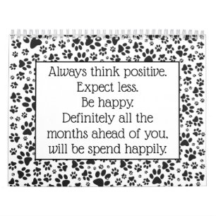 Hund Tass Black and White Polka Dot Kalender