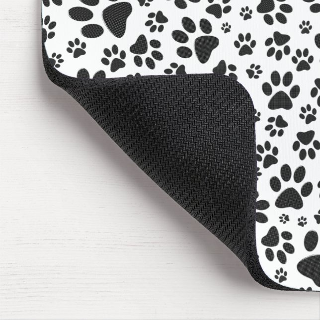 Hund Tass Black and White Polka Dot Musmatta (Hörn)