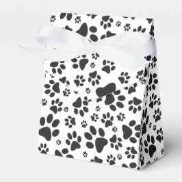 Hund Tass Black and White Polka Dot Presentaskar