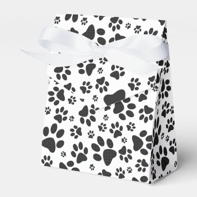 Hund Tass Black and White Polka Dot Presentaskar (Framsidan Sidan)