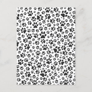 Hund Tass Black and White Polka Dot Vykort