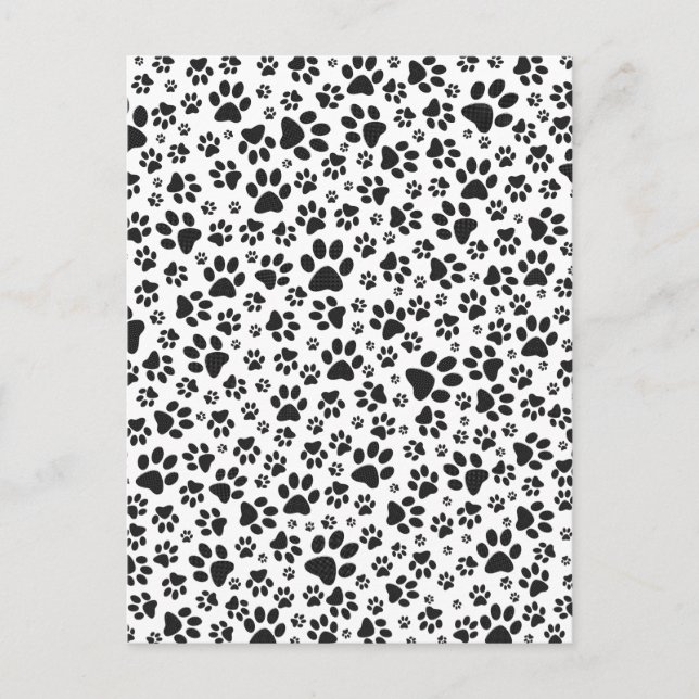 Hund Tass Black and White Polka Dot Vykort (Framsida)