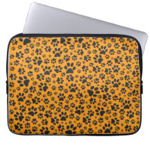 Hund Tass Black & White Polka Dot på Dahlia-orange