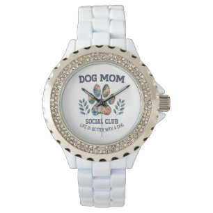 Hund Tass Blommigt Armbandsur