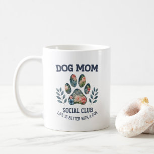 Hund Tass Blommigt Kaffemugg