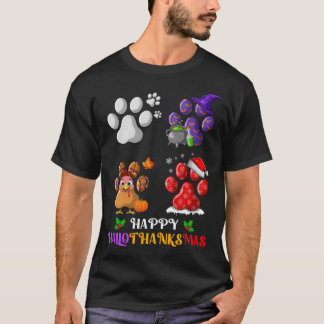 Hund tass Cute Lycklig Hallothanksmas T Shirt
