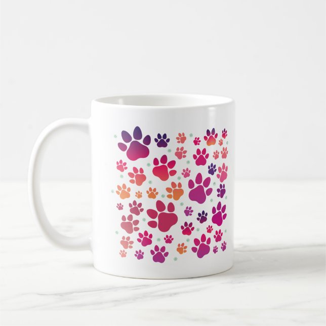 Hund Tass färgad Kaffemugg (Vänster)