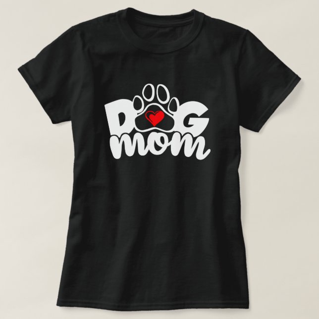Hund Tass Heart T-Shirt (Design framsida)
