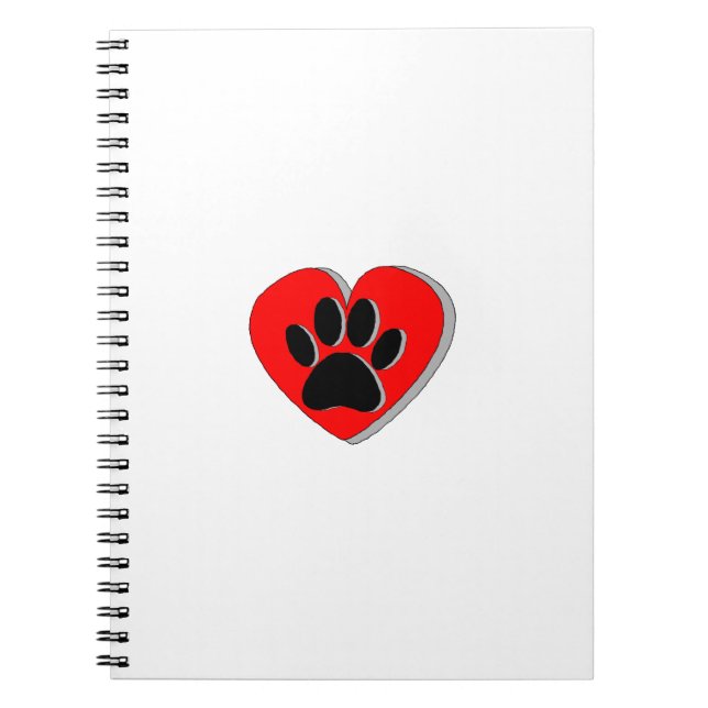 Hund Tass Heart Teckning Anteckningsbok (Framsidan)
