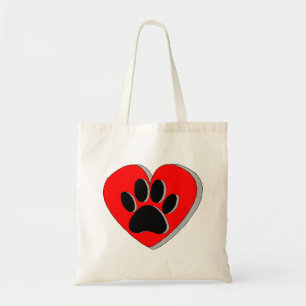 Hund Tass Heart Teckning Tygkasse