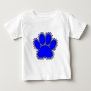 Hund Tass i blått med konturer T-shirt