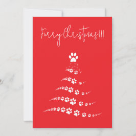 Hund Tass Julgran | Hårig Jul Julkort