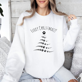 Hund Tass Julgran | Hårig Jul T Shirt