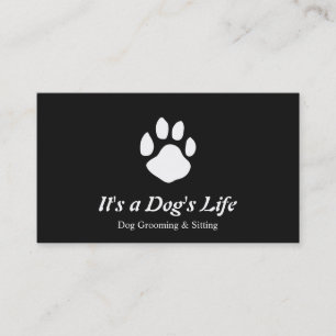 Hund Tass Logotyp Pet Sitta och Grooming Visitkort