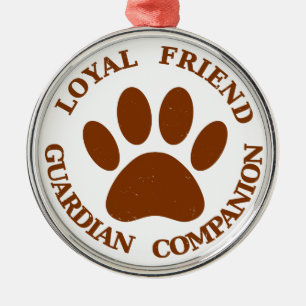 Hund Tass Loyal Friend Julgransprydnad Metall