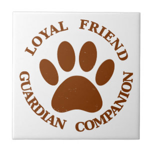 Hund Tass Loyal Friend Kakelplatta