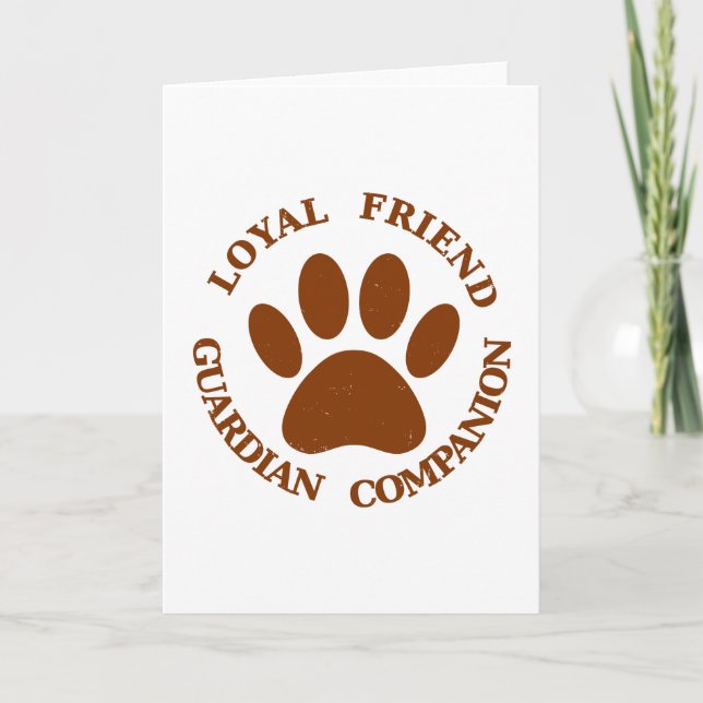 Hund Tass Loyal Friend Kort (Framsida)