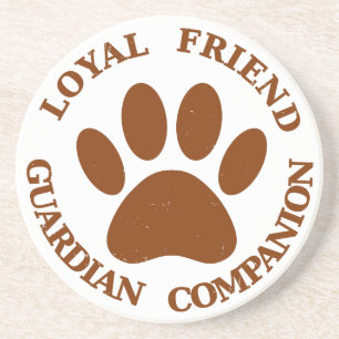 Hund Tass Loyal Friend Underlägg Sandsten