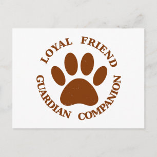 Hund Tass Loyal Friend Vykort