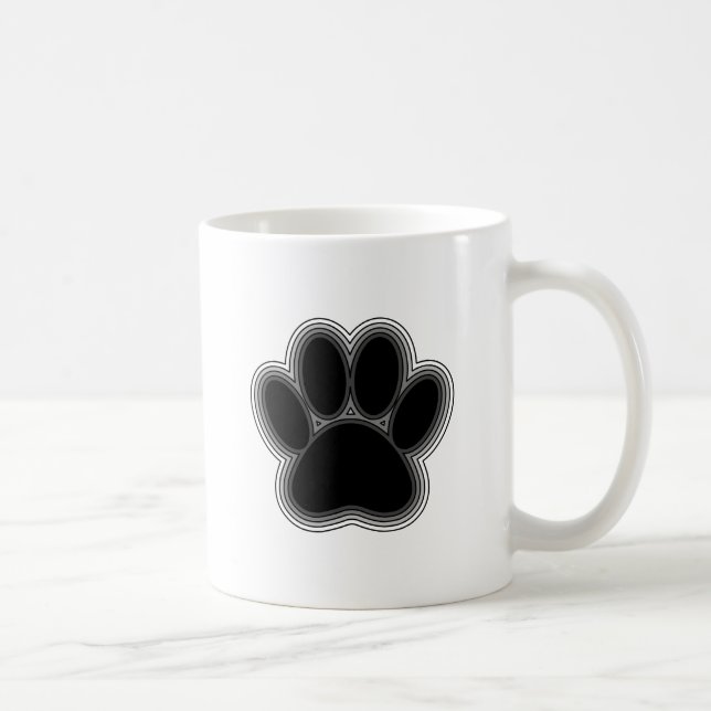 Hund Tass med konturer Kaffemugg (Höger)