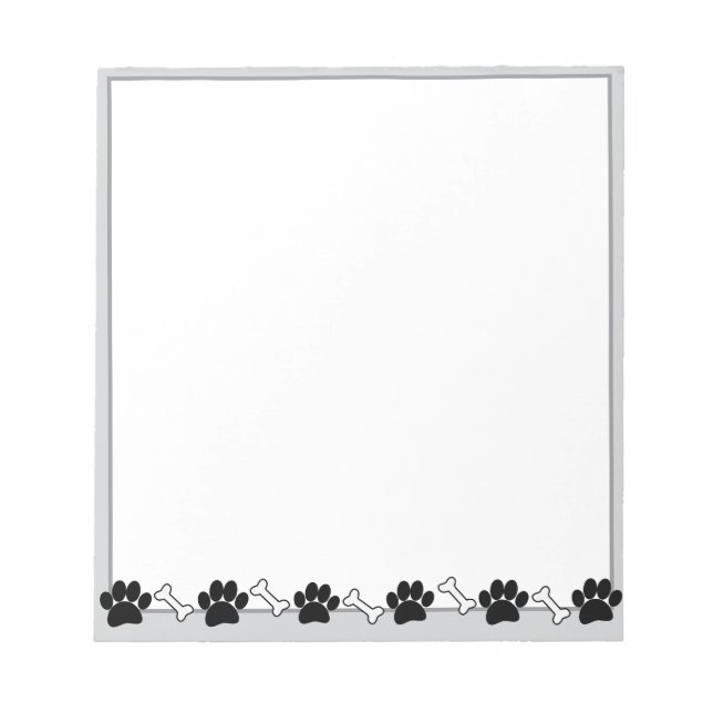 Hund Tass och Bones Teckning Anpassningsbar Anteckningsblock (Framsida)