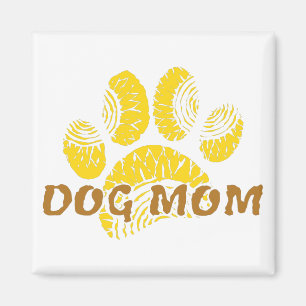 Hund Tass solrosblomma Teckning Magnet