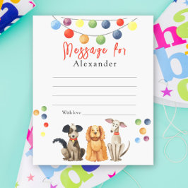 Hund-Tass-ty-tidsdelningsmeddelande för barn