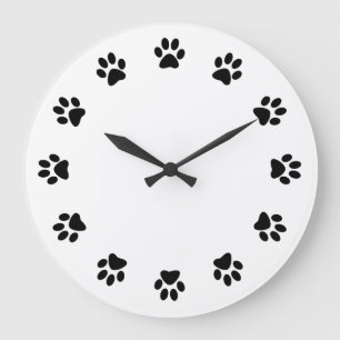 HUND TASS WALL CLOCK STOR KLOCKA