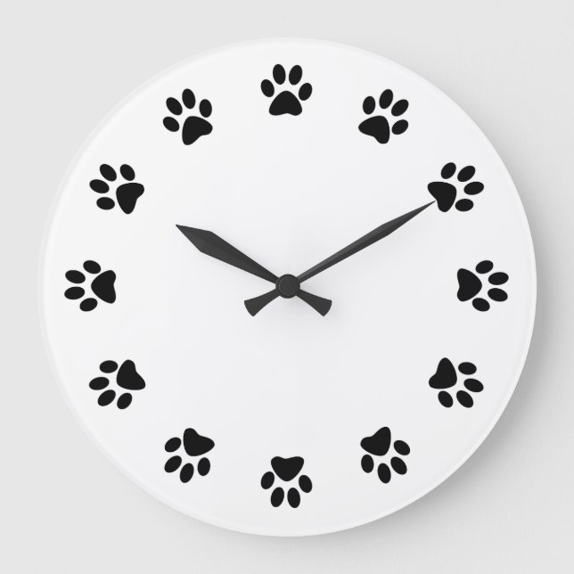 HUND TASS WALL CLOCK STOR KLOCKA (Framsida)