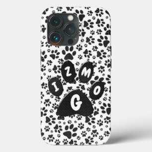 Hund Tassar Black and White Polka Dot Fodral-Mate