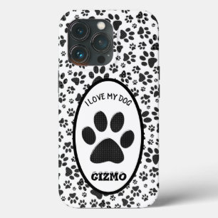 Hund Tassar Black and White Polka Dot Fodral-Mate