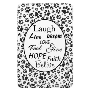 Hund Tassar Black and White Polka Dot Magnet