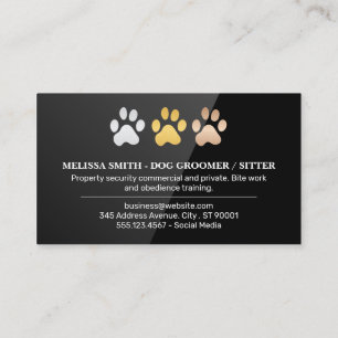 Hund Tassar   Black Gloss Visitkort