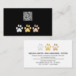 Hund Tassar (Silver, guld, brons) QR-kod Visitkort