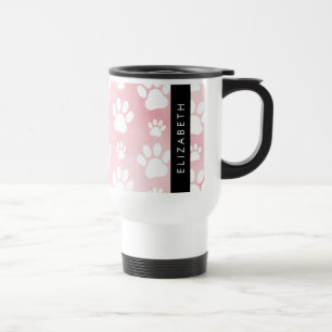 Hund Tassar, vit Tassar, Rosa vattenfärger, ditt n Resemugg