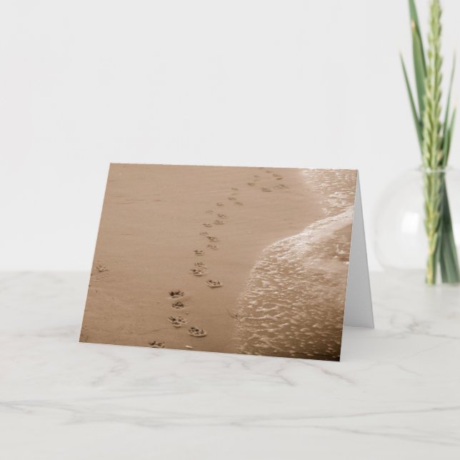 Hund-Tassavtryck i Sympathy Card (Sand Sympathy Ca Kort (Framsida)