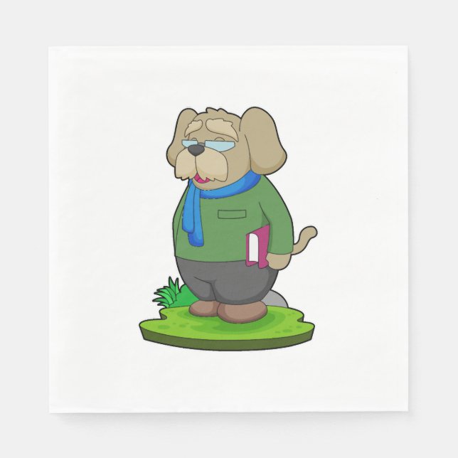 Hund Teacher Bok Pappersservett (Framsidan)