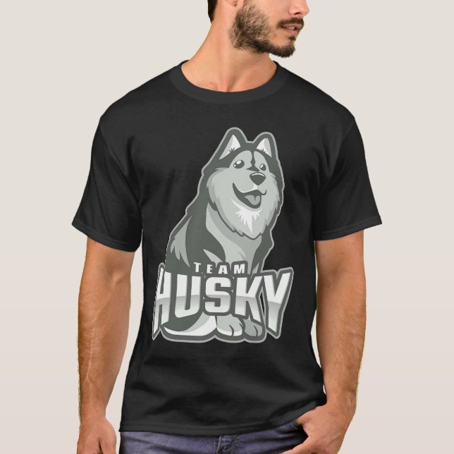 Hund Team Husky T Shirt (Framsida)