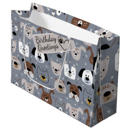 Hund tecknad ansikte illustrerade sömlöst mönster