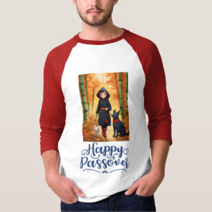 Hund Tecknad Design Manar Fullt sleeve Raglan T-sh T Shirt
