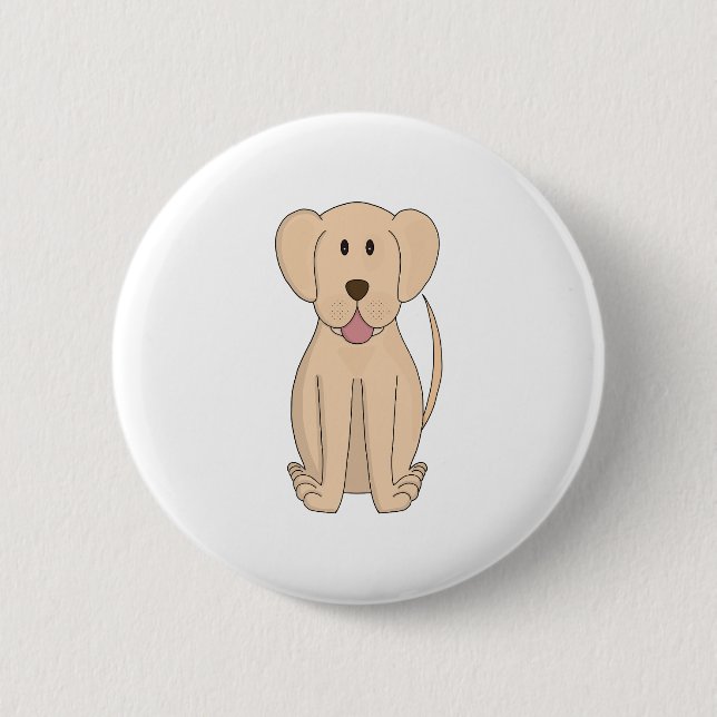 Hund Tecknad Fantastisk Labrador Retriever Knapp (Framsida)