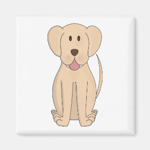 Hund Tecknad Fantastisk Labrador Retriever Magnet